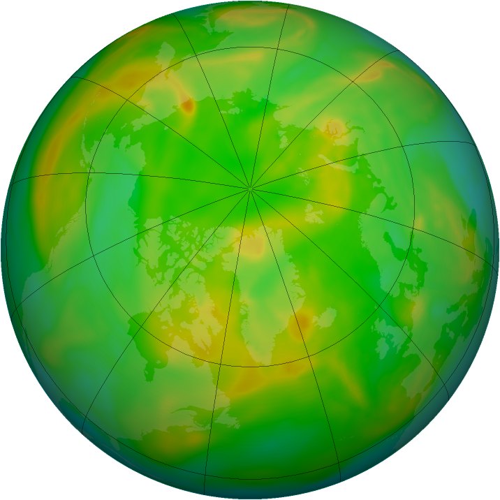 Arctic ozone map for 16 June 2006
